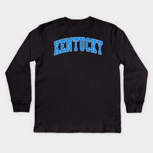 Kentucky - college university font letters jersey football basketball baseball softball volleyball hockey lover fan player christmas birthday gift for men women kids mothers fathers day dad mom vintage retro Kids Long Sleeve T-Shirt
